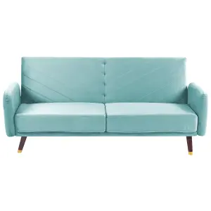 Sofa Bed SENJA Light Blue Velvet