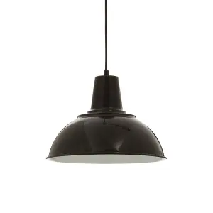 Interiors by Premier Bryen Black Metal Pendant Light