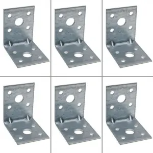 6 x Simpson Strong Tie Nail Plate Metal Light Reinforced Angle Bracket 40x40x40mm