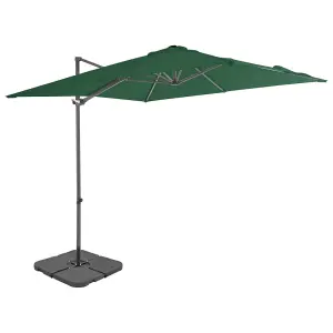 Berkfield Outdoor Umbrella with Portable Base Green