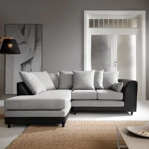 Dylan Corner Sofa Left Facing in Light Grey