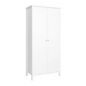 Valenca Classic Satin white Double Wardrobe (H)1950mm (W)890mm (D)496mm