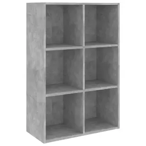 Berkfield Book Cabinet/Sideboard Concrete Grey 66x30x97.8 cm Engineered Wood