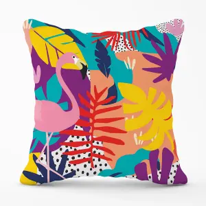 Tropical Flamingoes Outdoor Cushion 45cm x 45cm