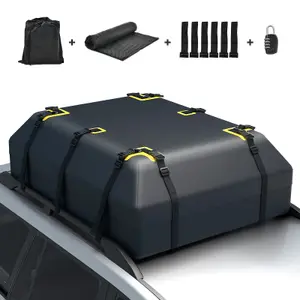 Costway 600L Large Car Roof Top Rack Luggage Carrier Bag Storage Bag Travel Waterproof