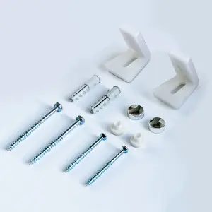 Nes Home Bathroom Angled Floor WC Toilet Pan Bidet Side Fixing Fitting Kit Including Brackets