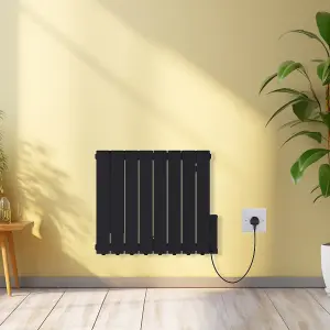 Rinse Bathrooms 1500W Smart WIFI Electric Oil Filled Radiators Electric Heater with Adjustable Thermostat & Timer Black