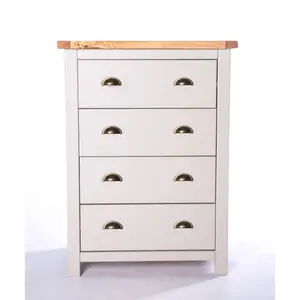 Argenta 4 Drawer Chest of Drawers Brass Cup Handle