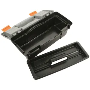 Durable Plastic Small Toolbox with Double Clasp Fastening and Carry Handle