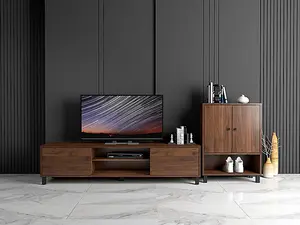 ELV9 Dark Oak TV Cabinet Engineered Wood