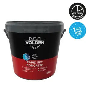 Volden Rapid set Concrete, 5kg Tub - Requires mixing before use