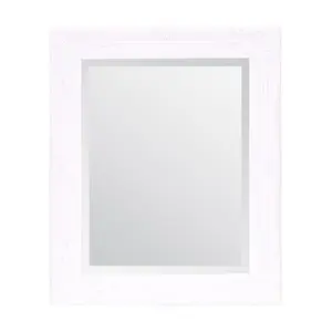 Andrews Flat Wall Mirror White Matte / 50cm x 60cm W