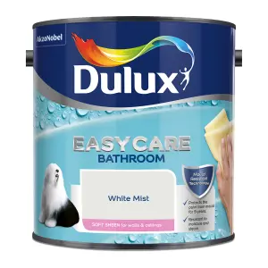 Dulux Easycare Bathroom White Mist Soft sheen Wall paint, 2.5L