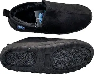 OR8 Wellness Men's Plantar Fasciitis Slippers With Arch Support & Full Length Orthotic Inserts. Comfortable & Supportive. Easy Slip On. BLACK.