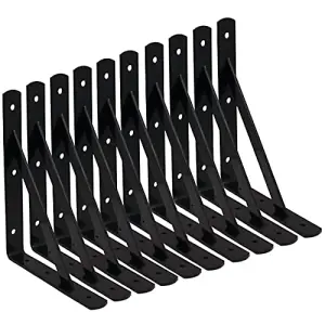 EAI - Strong Arm Shelf Bracket 200x250x30x4mm - Black - Pack of 10