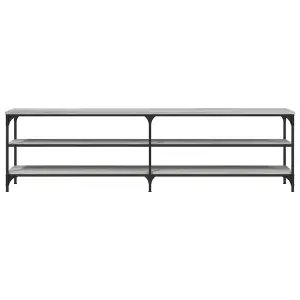 Berkfield TV Cabinet Grey Sonoma 180x30x50 cm Engineered Wood and Metal