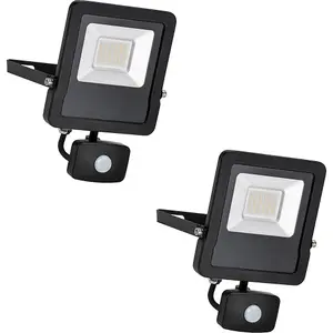 2 PACK Outdoor IP65 Automatic Floodlight - 30W Cool White LED - PIR Sensor