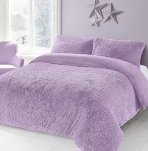 Teddy Bear Fleece Long Fur Cuddles Alaska Luxury Duvet Cover Set Warm Cosy Soft Teddy Bedding Set