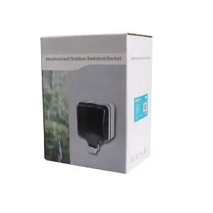 Weatherproof Outdoor Single Plug Socket 1 Gang Switched Socket USB Port IP66