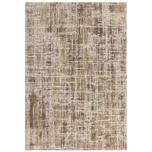 Beige Luxurious Abstract Modern Easy To Clean Rug For Dining Room Bedroom & Living Room-120cm X 170cm