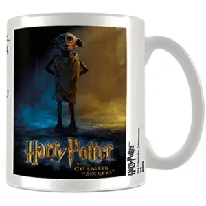 Harry Potter Warning Dobby Mug White/Blue/Yellow (One Size)