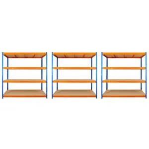 3 Bays of 4 Tier ULTRA HEAVY DUTY Storage Racking 1800h x 1800w x 600d mm 350kg