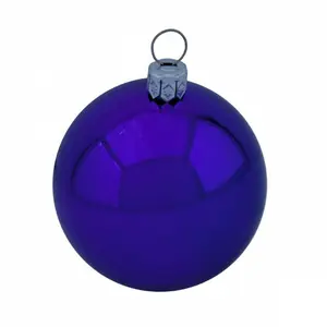 Luxury Shatterproof Ball Ornament (Set of 18) Purple Shiny / 6cm H x 6cm W x 6cm D