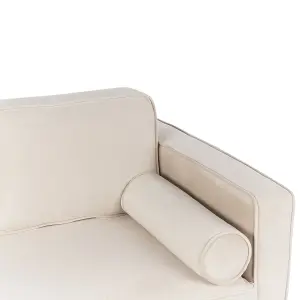 Right Hand Velvet Chaise Lounge Beige MIRAMAS