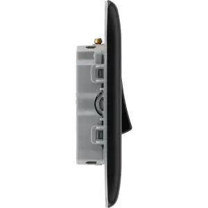 BG Nexus Metal 20A Triple Wall Light Switch, 2 Way, Matt Black