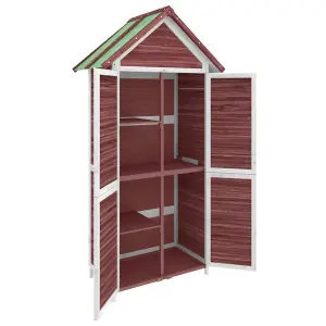 Berkfield Garden Tool Shed Mocha 89x52.5x175 cm Solid Wood Pine