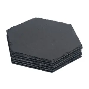 Argon Tableware - Hexagon Slate Placemats - 30 x 26cm - Pack of 6