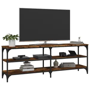 Berkfield TV Cabinet Smoked Oak 140x30x50 cm Engineered Wood