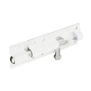 Securit Tower Bolt White/White (100mm)