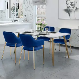 Aedon Upholstered Dining Chair (Set of 2) Blue