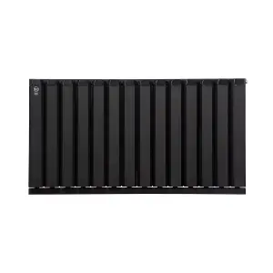 Aluminum Radiator Compatible with Heat pump. Model "Onyx" Black. 1000 .500mm.BTU/hr:5357