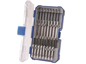 Faithfull 16-Piece Long Impact Bit Set with Durable Case for Professional Use