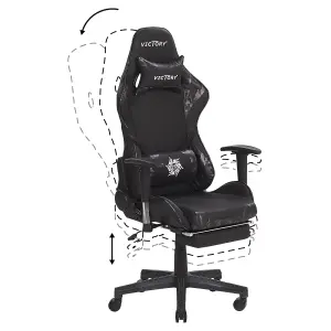 Gaming Chair Faux Leather Dark Grey VICTORY