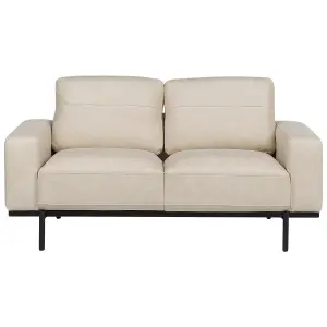 2 Seater Fabric Sofa Cream Beige SOVIK