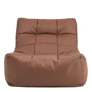 icon Lorenzo Faux Leather Bean Bag Lounger Brown Giant Bean Bags