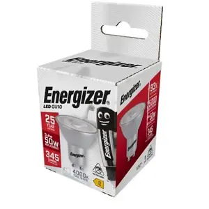 Energizer LED GU10 HIGHTECH Non-Dimmable Bulb, Cool White 370 lm 5W (Pack of 2)