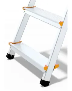 ALUMINUM 4- Step professional ladder single-sided access - withToolshelf