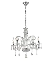 Luminosa 5 Light Chandeliers Chrome, Crystal 66x65cm