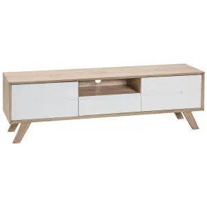 Beliani Modern TV Stand White FORESTER