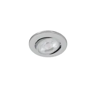 Arber Chrome effect Adjustable LED Fire-rated Warm & neutral Downlight 5W IP65