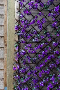 Vivid Violet Topiary Trellis 180 x 90cm Artificial Leaf Trellis Garden Screen