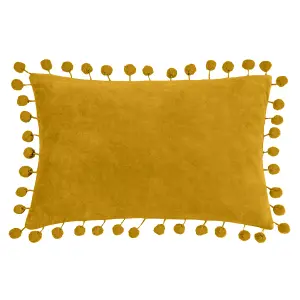 furn. Dora Velvet Pom-Pom Polyester Filled Cushion