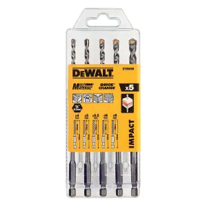 DeWalt DT60099 5 Piece Extreme Impact Multi Purpose Drill Bit Set 4 5 5.5 6 8mm