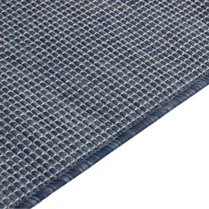 Outdoor Flatweave Rug 160x230 cm Blue