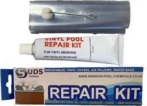 SUDS-ONLINE wet or dry swimming pool liner vinyl above ground swimming pool repair kit also for Inflatable hot tubs