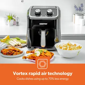 Geepas Vortex 5L Manual Air Fryer – Convection Air Fryer, 30 Minutes Timer